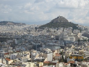 Athènes vu du haut de l'Acropole